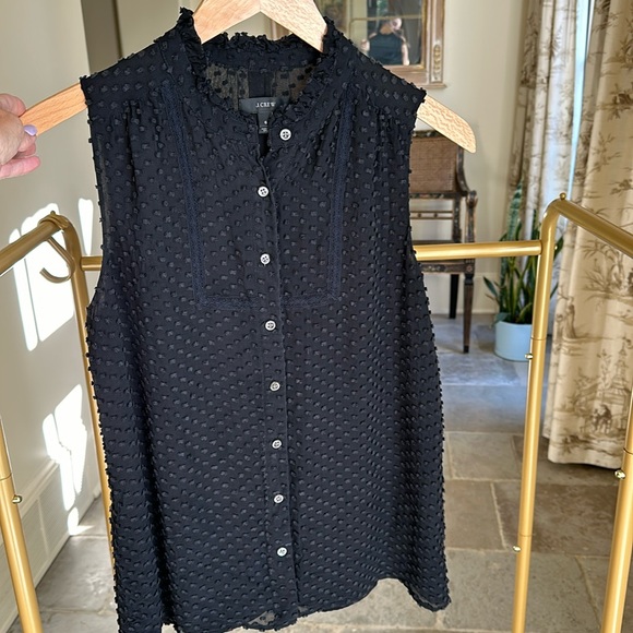 J. Crew Swiss dot sleeveless top, 6 - Picture 1 of 3